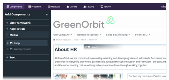 Screenshot of GreenOrbit Drap And Drop Feature